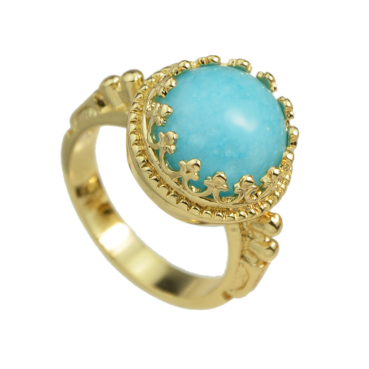 Retro Women Accessories Colorful Resin Round Ball Finger Band Ring Jewelry Gift