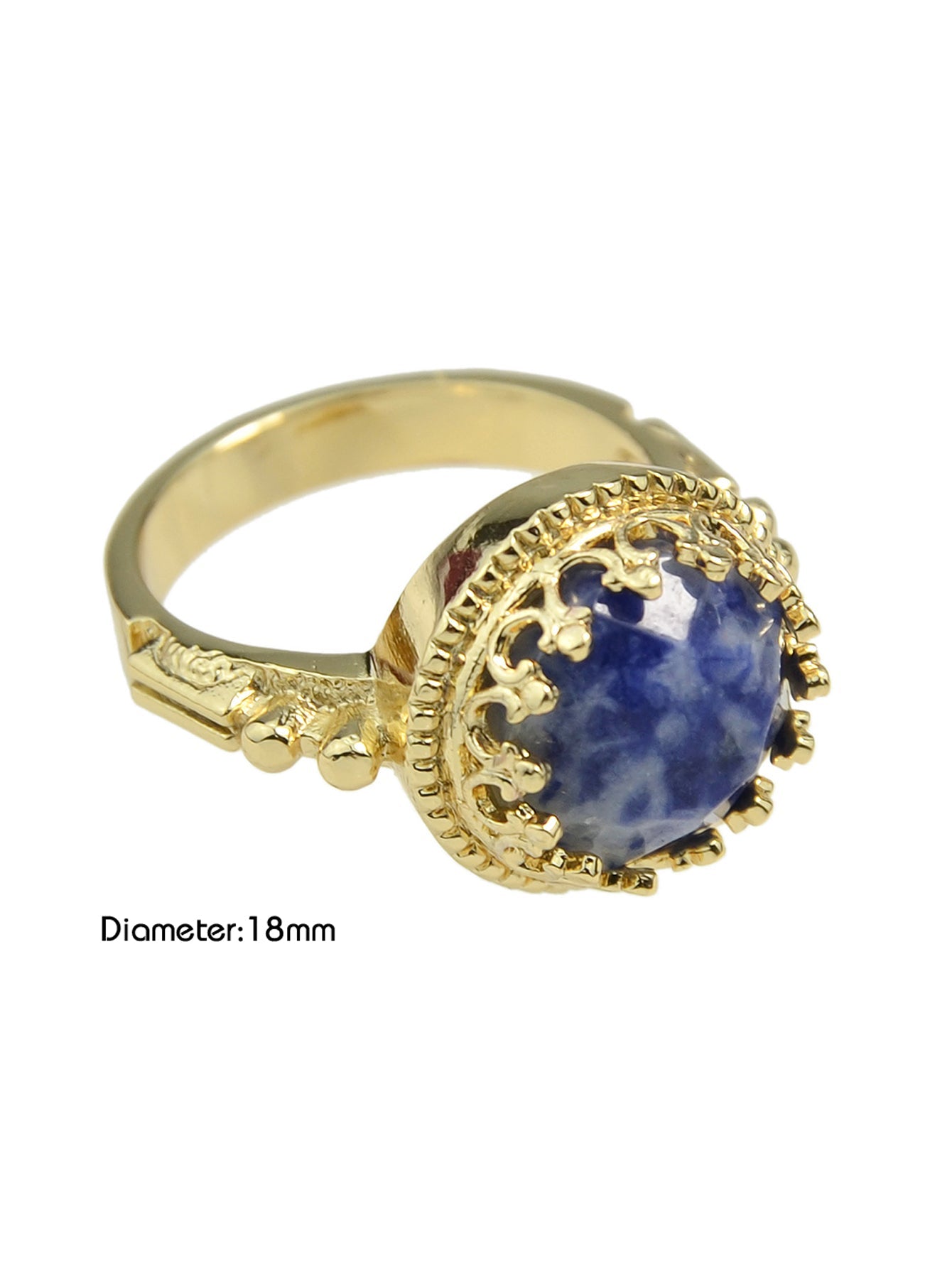 Retro Women Accessories Colorful Resin Round Ball Finger Band Ring Jewelry Gift